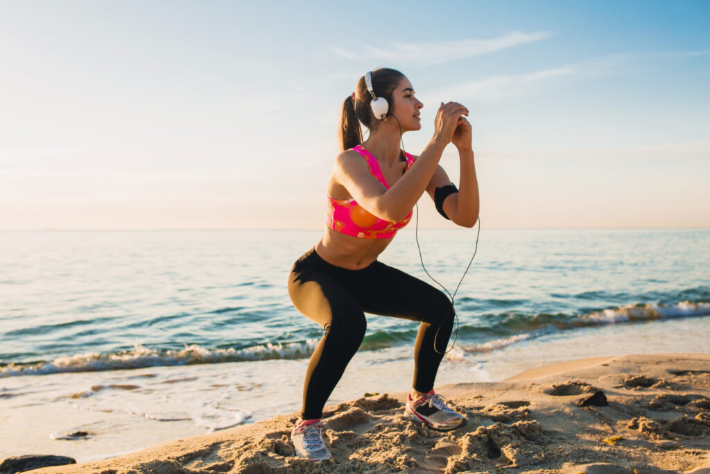 sports on the beach woman