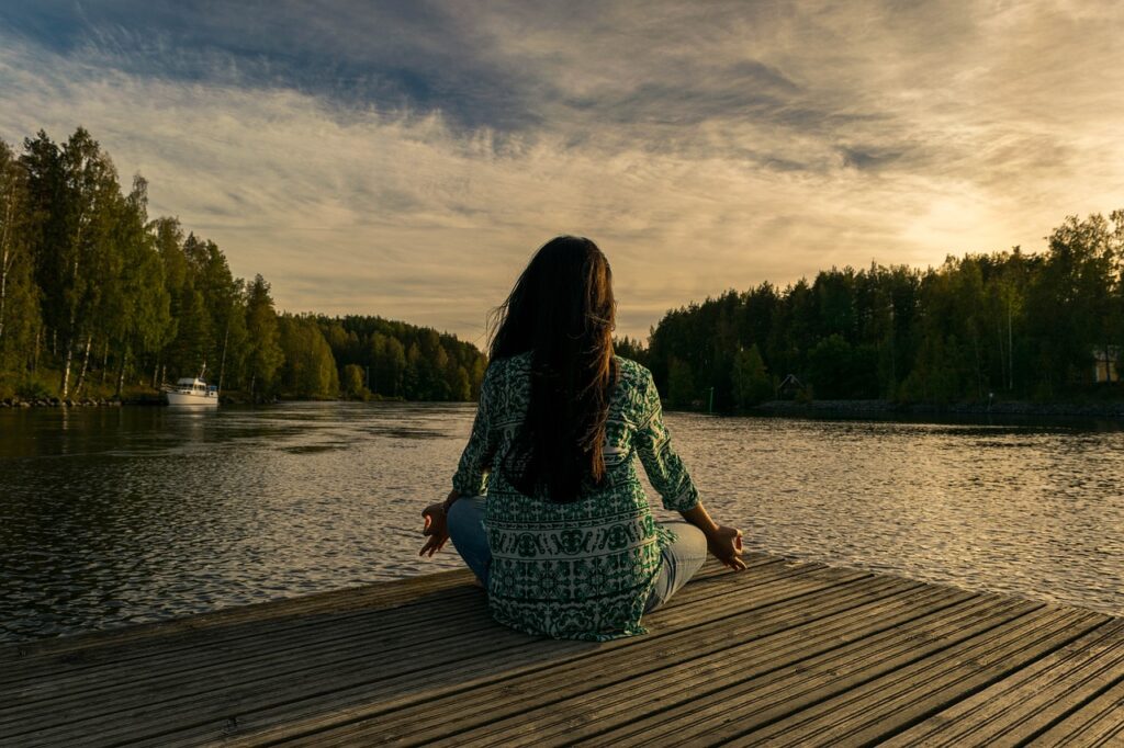 yoga on the river